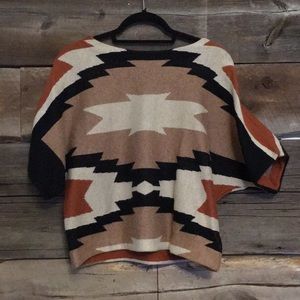 Southwest Style Cropped Sweater